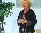 Brigitte Dallinger, Geschäftsführerin der Messe Wels beim Pressefrühstück