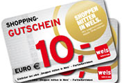 10 Euro „Shoppen mitten in Wels“-Gutschein