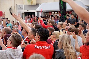 Jubel der Fans beim Torschuss Alaba´s